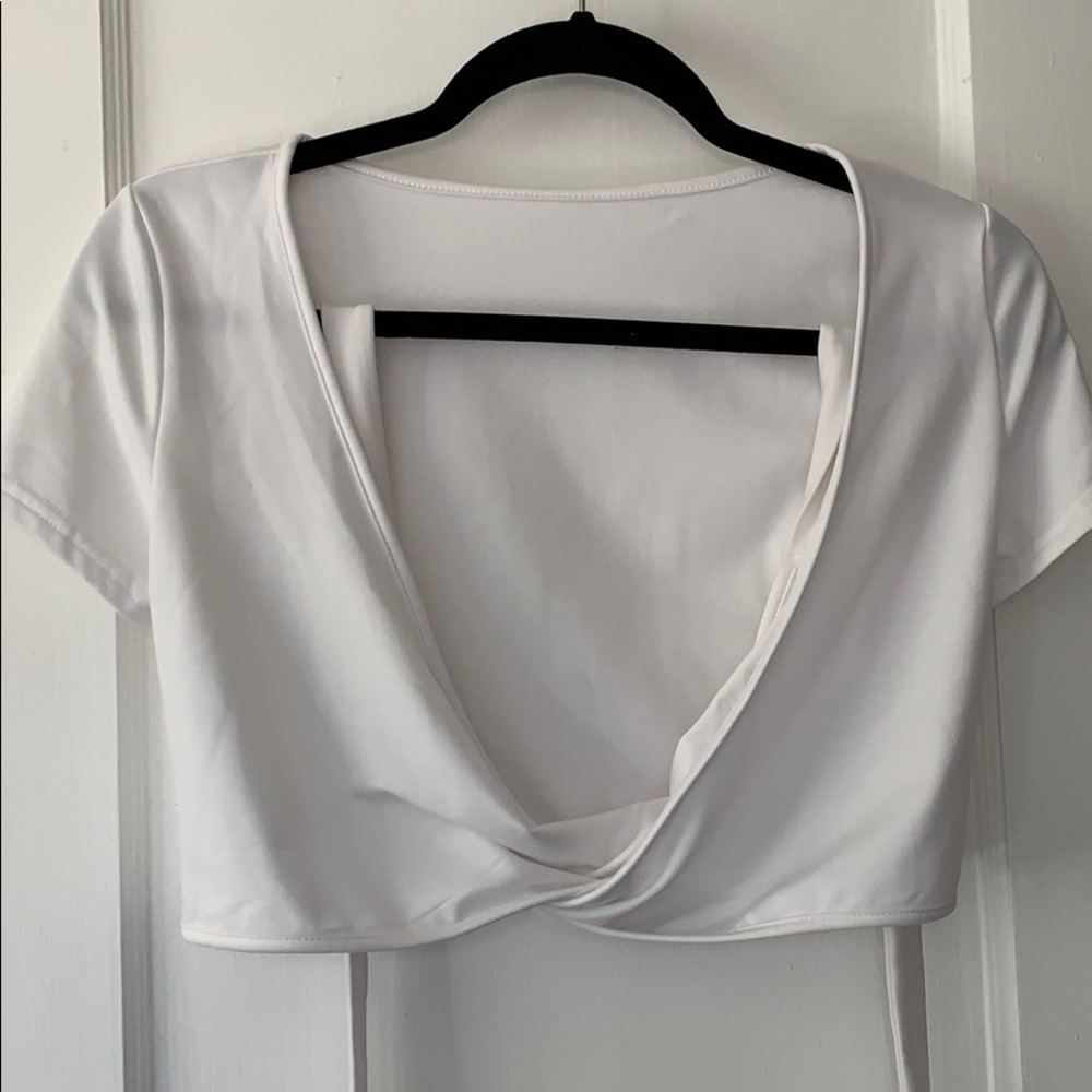 Cross Wrap Crop Top